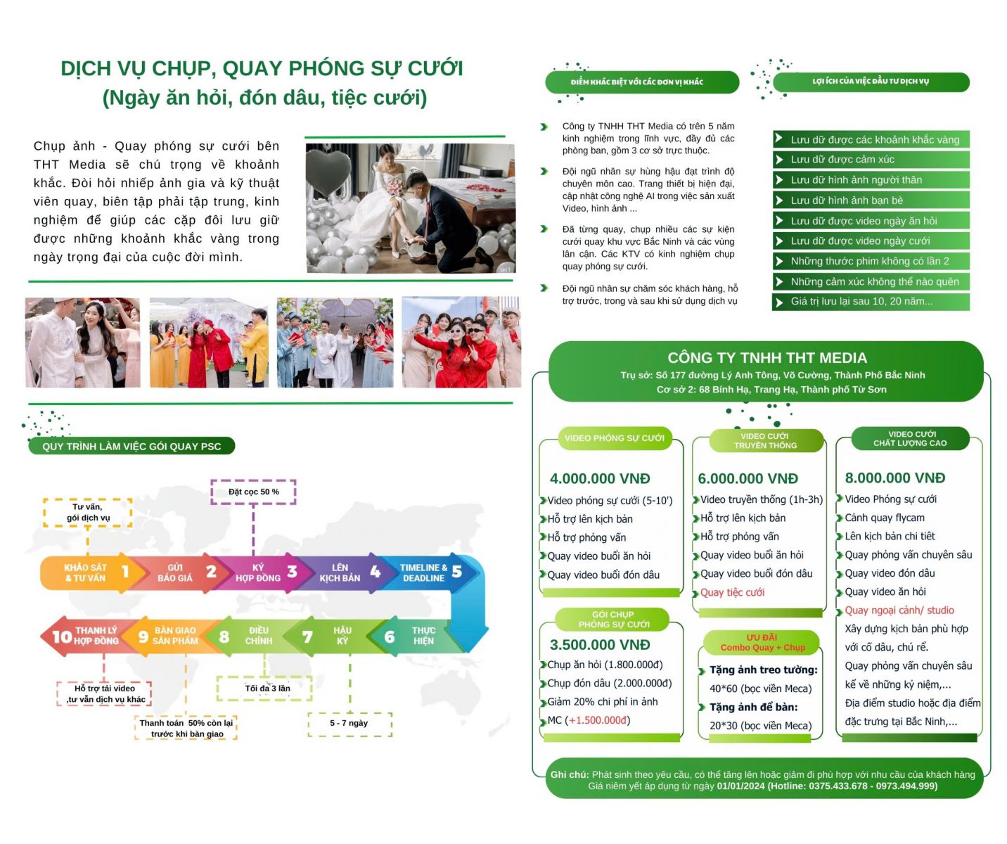 Báo giá dịch vụ quay chụp cưới Hưng Yên